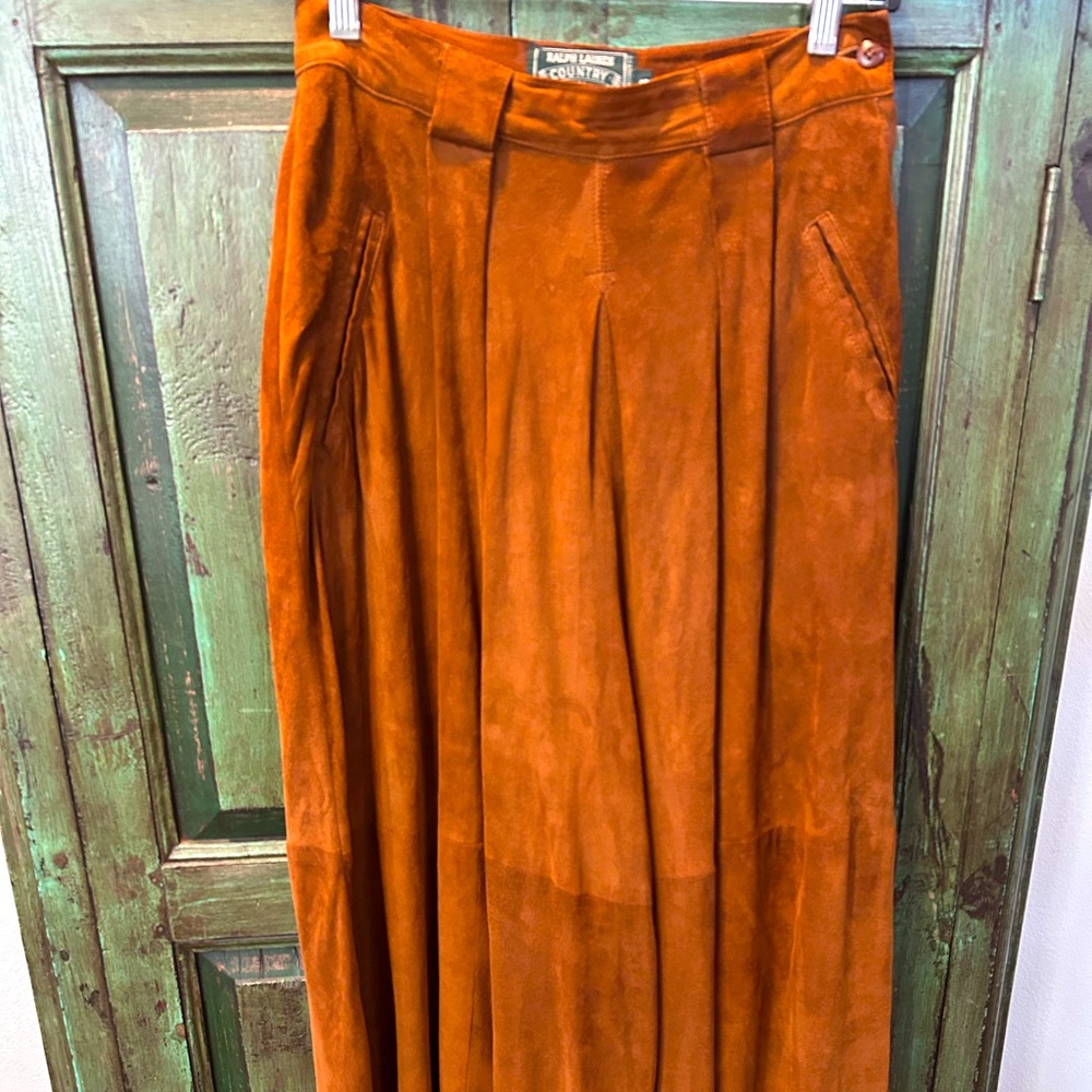 Size 6 Woman’s Suede Ralph Lauren Country Wide Legged Gaucho Pants